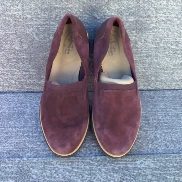 Clarks Women's Shoes 8,5 Puprle Plum Platform Wedge Fall "Sharon Dolly" - Picture 6 of 11